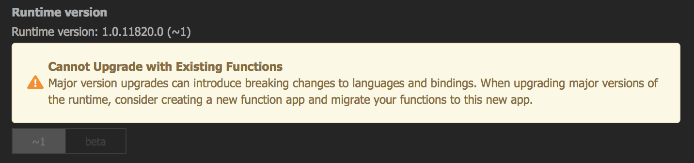 Function app settings